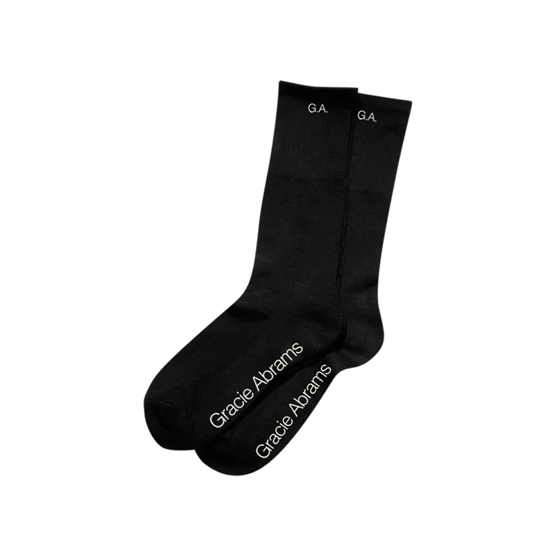 Gracie Abrams - G.A. Initial Black Dress Socks