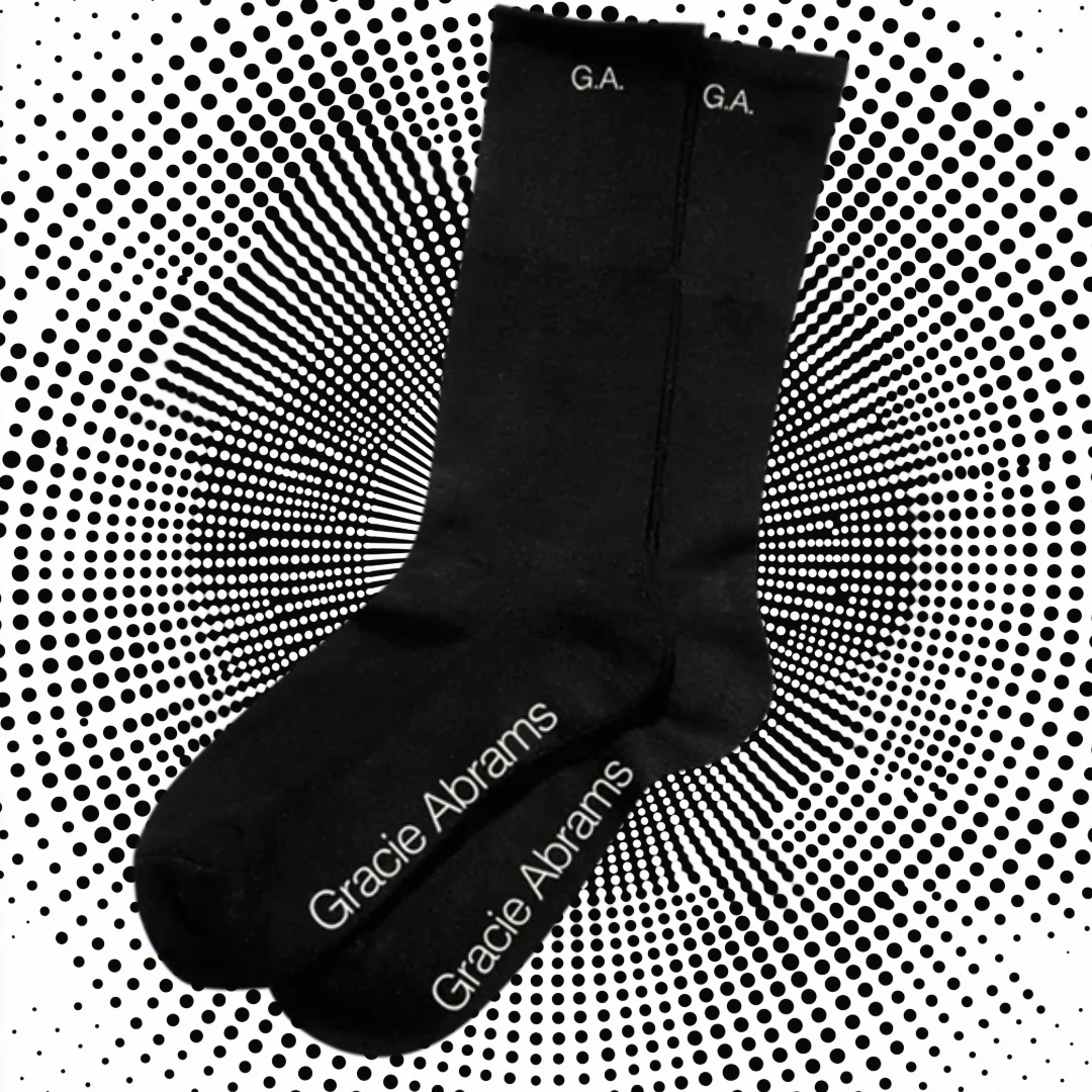 Gracie Abrams - G.A. Initial Black Dress Socks